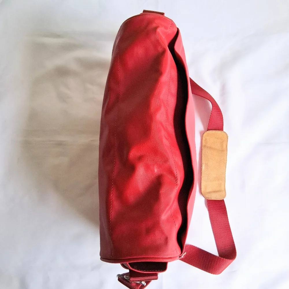 Jon Hart Red Messenger Crossbody Bag with Adjustable Strap